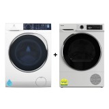 (Bundle) Electrolux EWF9024P5WB Front Load Washing Machine (9kg) + Elba EBD981H Heat Pump Dryer(9kg)